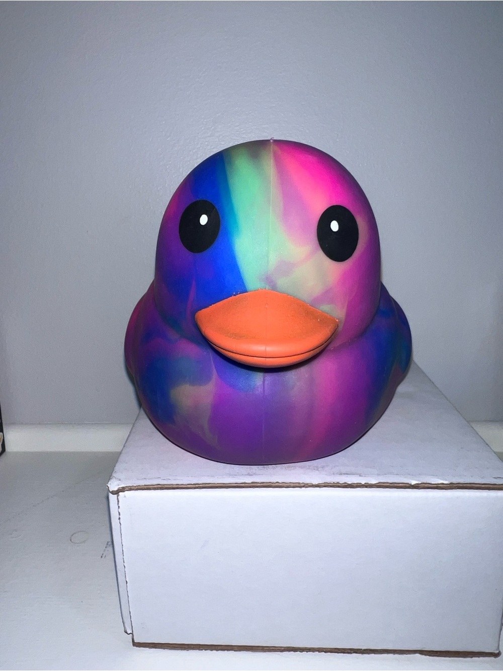 Sunny Days Colorful Rainbow Tie-Dye Squeezy Duck squishy